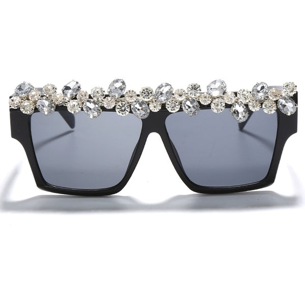 Oversized Square Diamond Sunglasses Women Luxury Brand Fashion Rhinestone Sunglasses