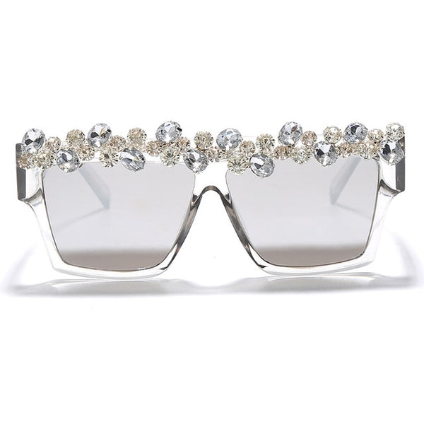 Oversized Square Diamond Sunglasses Women Luxury Brand Fashion Rhinestone Sunglasses
