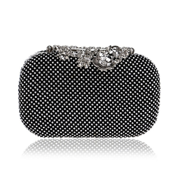 Rhinestones women evening bags metal luxury new lady clutch