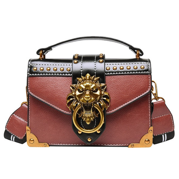 New Arrivals Fashion Handbags Luxury Crossbody Bags Tote Woman Metal Lion Head Brand Shoulder Purse