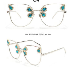 Rhinestone Cateye Shades