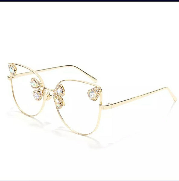 Rhinestone Cateye Shades