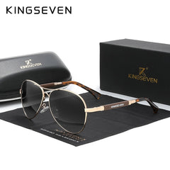 KINGSEVEN 2021 New Trend Quality Titanium Alloy Men's Sunglasses Polarized Sun glasses Women Pilot Mirror Eyewear Oculos de sol