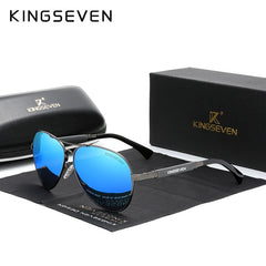 KINGSEVEN 2021 New Trend Quality Titanium Alloy Men's Sunglasses Polarized Sun glasses Women Pilot Mirror Eyewear Oculos de sol