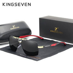 KINGSEVEN Aluminum Men's Sunglasses Polarized Lens Brand Design Temples Sun glasses Coating Mirror Glasses Oculos de sol 7719