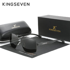 KINGSEVEN Aluminum Men's Sunglasses Polarized Lens Brand Design Temples Sun glasses Coating Mirror Glasses Oculos de sol 7719