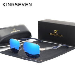 KINGSEVEN Aluminum Men's Sunglasses Polarized Lens Brand Design Temples Sun glasses Coating Mirror Glasses Oculos de sol 7719