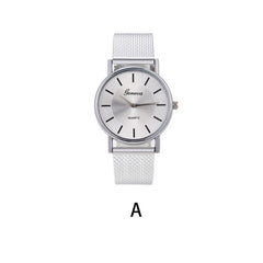 Quartz Watch Leisure Strap Woman High-end Blue Glass Life Waterproof Distinguished Ladies Casual Simplicity Round Wristwatches