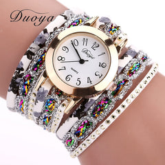 Women Luxury Watch Flower   Gemstone Wristwatch