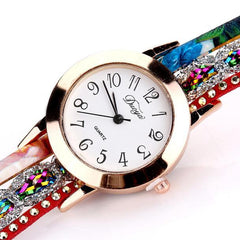 Women Luxury Watch Flower   Gemstone Wristwatch