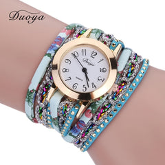 Women Luxury Watch Flower   Gemstone Wristwatch