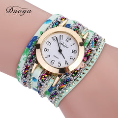 Women Luxury Watch Flower   Gemstone Wristwatch